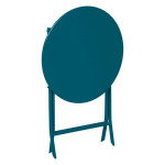 [Obrázek: Skládací kulatý stůl Greensboro - modrý